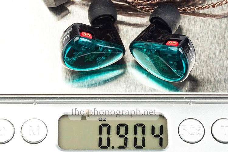 KZ AS10 weight with cable