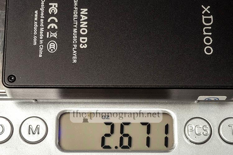 xDuoo NANO D3 weight in ounces