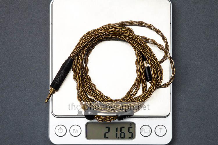 Yinyoo 8 Core Pure Copper Silver Plated Balanced Cable weight in ounces