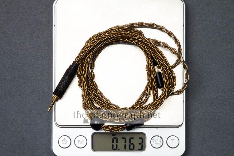 Yinyoo 8 Core Pure Copper Silver Plated Balanced Cable weight in ounces