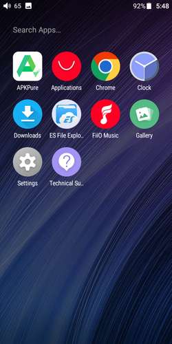 FiiO M11 user interface