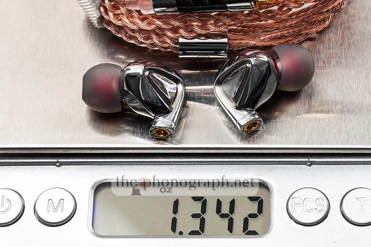 TIN HiFi P1 weight with cable
