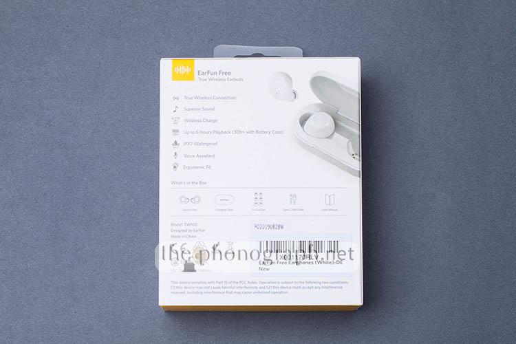 EarFun FREE packaging
