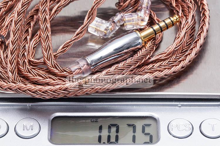 Yinyoo 16-core Silver Plated Balanced Cable weight in ounces