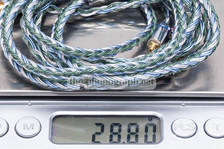 Yinyoo 16 core upgraded Silver Plated Copper Cable weight in grams