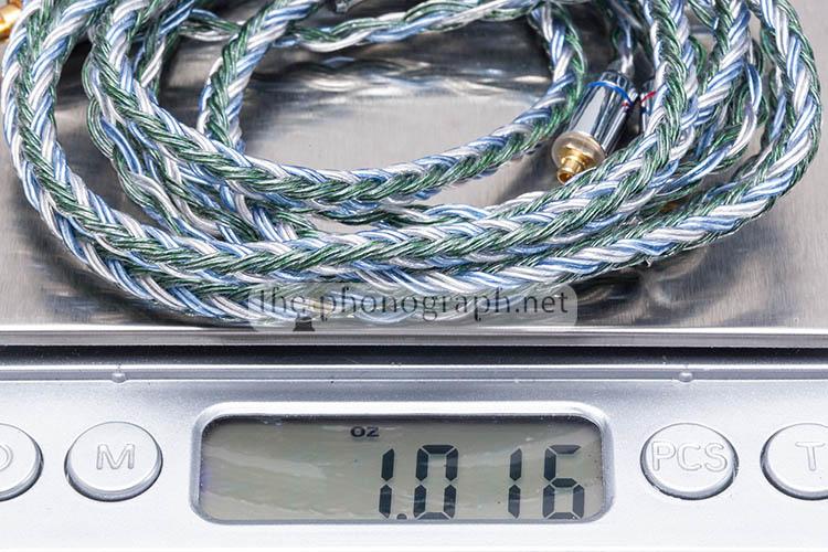 Yinyoo 16 core upgraded Silver Plated Copper Cable weight in ounces